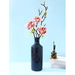 Aura Blue & Yellow Printed Ceramic Flower Vase-picture-18