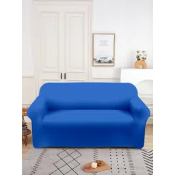 Aura Blue Double Seater Sofa Cover With Arms-picture-15