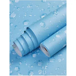 Aura Blue Printed Self Adhesive Wall Sticker-picture-22