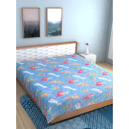 Aura Blue Printed Water Resistant Mattress Protector-picture-16