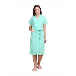 Aura Blue Shawl Collar BathRobe image 4