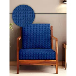 Aura Blue Solid Polyester Sofa Cover-picture-30