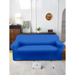 Aura Blue Three Seater Sofa Cover With Arms-picture-30