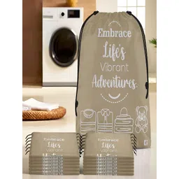 Aura Brown 6 Pieces Printed Foldable Water Resistant Multi-Utility Laundry Bags-picture-26