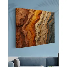 Aura Brown & Beige 1 Piece Canvas Abstract Wall Paintings-picture-34