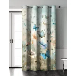 Aura Brown & Blue Door Curtain-picture-36