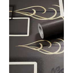 Aura Brown & Gold-Toned Printed Self Adhesive Wall Sticker-picture-23