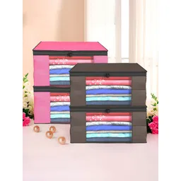 Aura Brown & Pink 4 Pieces Foldable Multi-Utility Organisers-picture-25