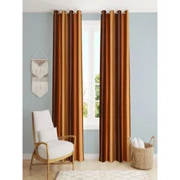 Aura Brown & Rust 2 Pieces Room Darkening Window Curtain-picture-33