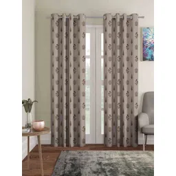 Aura Brown & White Set of 2 Ethnic Motifs Long Door Curtain-picture-22