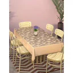 Aura Brown Floral Cotton 6-Seater Table Cover-picture-21