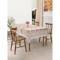 Aura Brown Printed 4-Seater Table Cover-picture-30