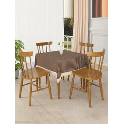 Aura Brown Striped 4-Seater Table Cover-picture-41