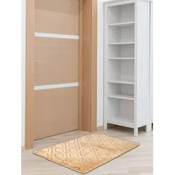 Aura Camel Brown Microfiber Anti Skid Doormat-picture-36