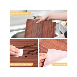 Aura Coffee Brown Set of 1 Water Resistant Shelf Liner Organisers image 2