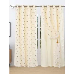 Aura Cream-Coloured Embroidered Black Out Window Curtain-picture-28