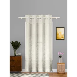 Aura Cream-Coloured Floral Door Curtain-picture-33