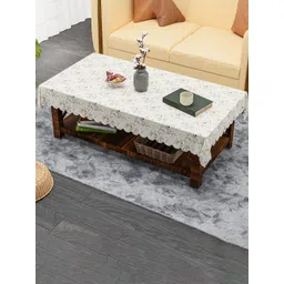 Aura Cream-Coloured Set of 2 Floral Anti-Skid 6-Seater Table Cover image 5