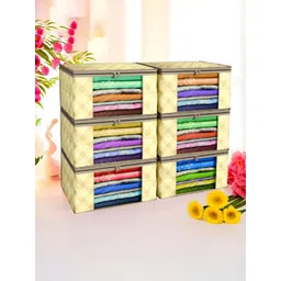 Aura Cream-Coloured Set of 6 Regular Multi-Utility Organisers-picture-19