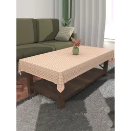 Aura Gold-Toned & Grey Printed Cotton Anti-Skid 4-Seater Table Cover-picture-19