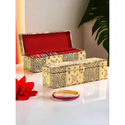 Aura Gold-Toned & Red 2 Pieces Makadi Design 1 Rod Jewellery Organisers-picture-19