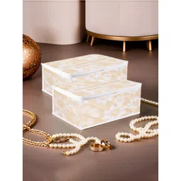 Aura Gold-Toned & White 2 Pieces Jewellery Organisers-picture-24