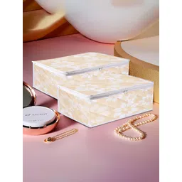 Aura Gold-Toned & White 2 Pieces Jewellery Organisers-picture-36