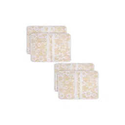 Aura Gold-Toned & White 4 Pieces Printed Two Partition Velcro Organisers-picture-38