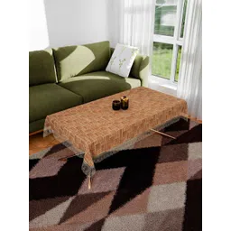 Aura Gold-Toned Anti-Skid Plastic 4-Seater Table Cover-picture-12