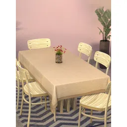 Aura Gold-Toned Cotton 6-Seater Table Cover-picture-23