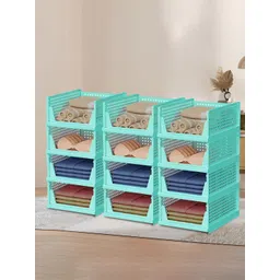 Aura Green 12 Pieces Reusable Wardrobe Organisers-picture-36