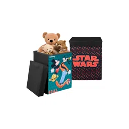 Aura Green & Black 2 Pcs Disney Toy Multi-Utility Organisers With Lid-picture-31