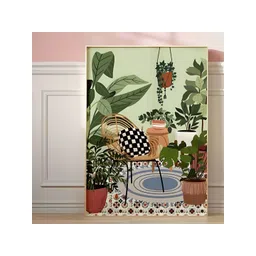 Aura Green & Black Floral and Botanical Wooden Wall Frame-image-25