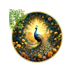Aura Green & Blue 1 Piece Wood Birds and Animals Wall Paintings-picture-28