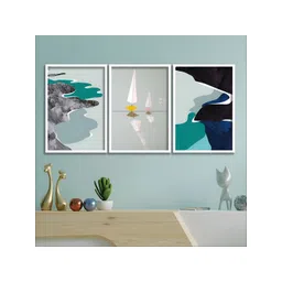 Aura Green & Grey 3 Pieces Wooden Abstract Wall Art-picture-24