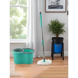 Aura Green & Grey Extendable Spin Mopping Bucket Bathroom Accessories-picture-20