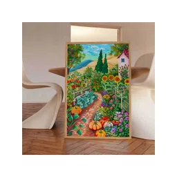 Aura Green & Red Floral and Botanical Wooden Wall Frame-picture-10