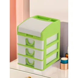 Aura Green & White 4-Layer Plastic Cabinet Drawer Storage Organisers-picture-26