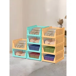 Aura Green & Yellow 10 Pieces Reusable Wardrobe Organisers-picture-20