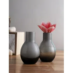 Aura Grey 2 Pieces Glass Flower Bud Vase-picture-38