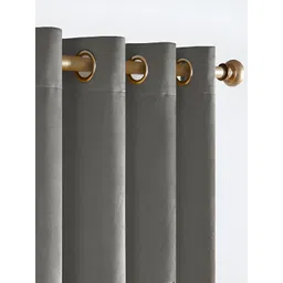 Aura Grey 2 Pieces Room Darkening Door Curtain image 3