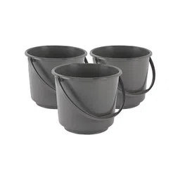 Aura Grey 3 piece Solid Plastic Bath Accessories Set-picture-38