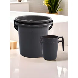 Aura Grey 4 piece Solid Plastic Bath Accessories Set-picture-42