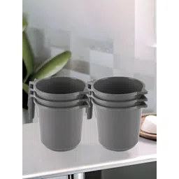 Aura Grey 6 piece Solid Plastic Bath Accessories Set-picture-33