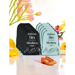 Aura Grey & Black 10 Pieces Printed Foldable Laundry Bags-picture-29