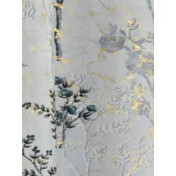 Aura Grey & Black 2 Pieces Printed Velvet Long Door Curtains image 3