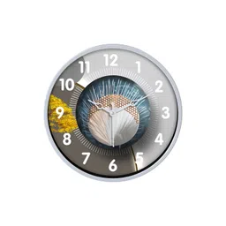 Aura Grey & Blue Printed Traditional Wall Clock-picture-30
