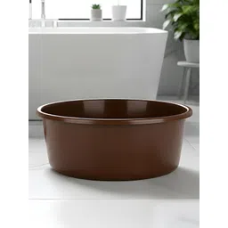 Aura Grey & Brown Solid Plastic Bath Accessories Set-picture-27