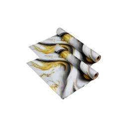 Aura Grey & Gold Toned 2 Pieces Printed Water Resistant Shelf Liner Organisers-picture-12