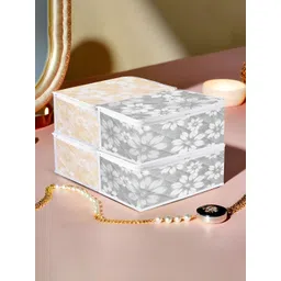 Aura Grey & Gold Toned 4 Pieces Jewellery Organisers-picture-11